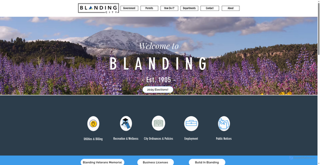 Security scan screenshot of https://www.blanding-ut.gov/