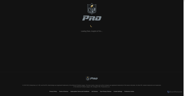 Security scan screenshot of https://pro.nfl.com/