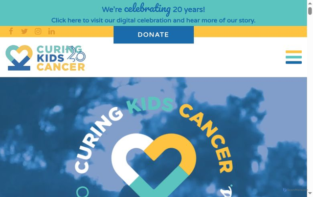 Security scan screenshot of https://curingkidscancer.org/fundraisers/edit-your-title-here_10