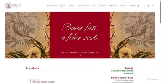 Security scan screenshot of https://www.isime.it/