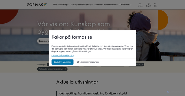 Security scan screenshot of https://www.formas.se