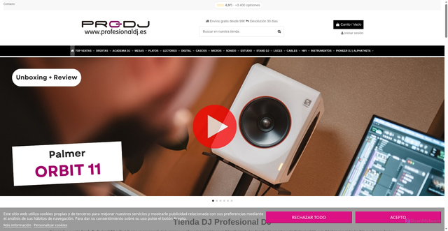 Security scan screenshot of https://www.profesionaldj.es