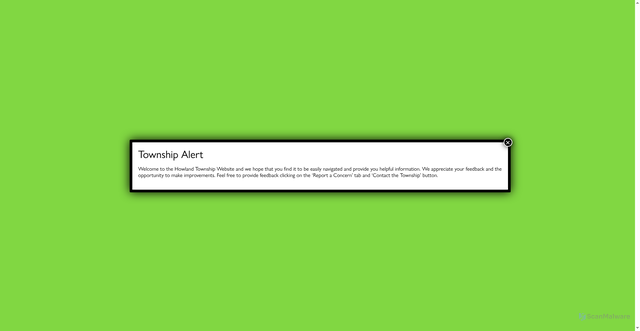Security scan screenshot of https://www.howlandoh.gov/