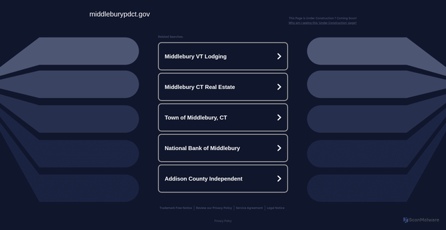 Security scan screenshot of http://middleburypdct.gov/