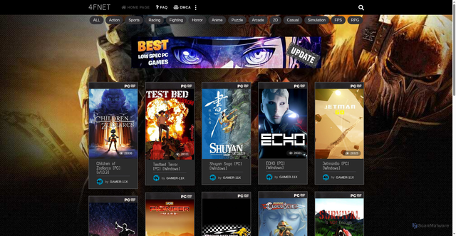 Security scan screenshot of https://www.4fnet.org/