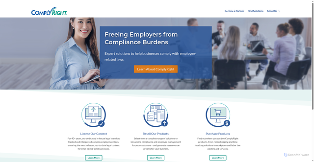 Security scan screenshot of https://complyright.com