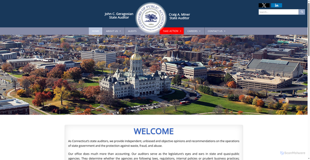 Security scan screenshot of https://wp.cga.ct.gov/apa/