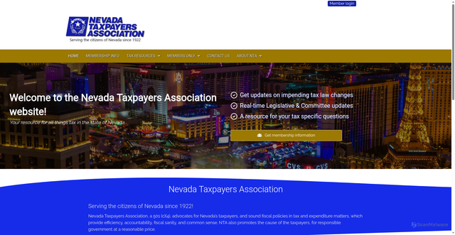 Security scan screenshot of https://nevadataxpayers.org/