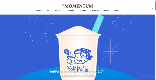 Security scan screenshot of https://themomentum.co