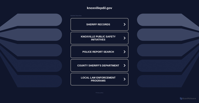 Security scan screenshot of https://knoxvillepdil.gov/