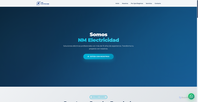 Security scan screenshot of https://nmelectricidad.com/