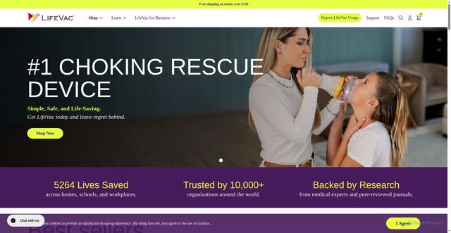 Security scan screenshot of https://lifevac.net