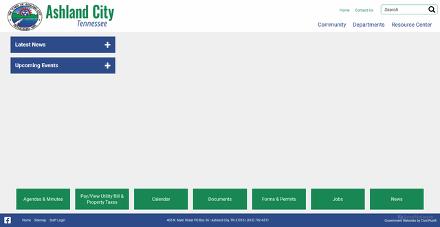 Security scan screenshot of https://www.ashlandcitytn.gov/