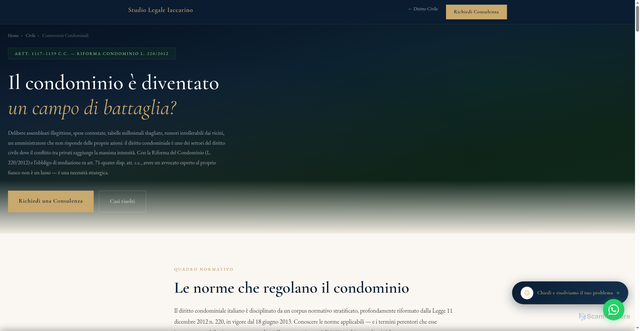 Security scan screenshot of https://studio-legale-iaccarino.pages.dev/civile/condominio.html