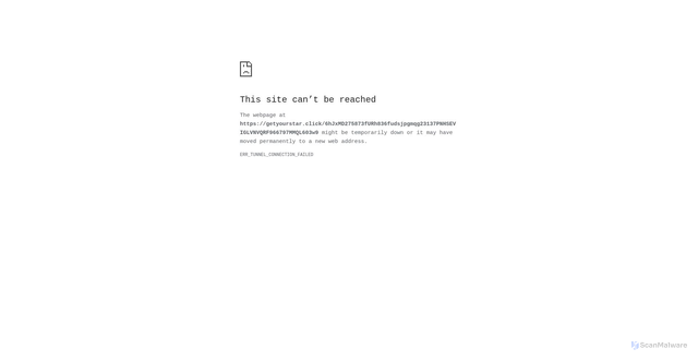 Security scan screenshot of getyourstar.click