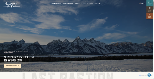 Security scan screenshot of https://travelwyoming.com/