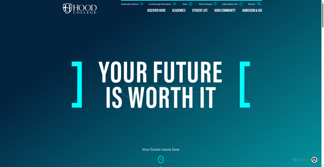 Security scan screenshot of https://www.hood.edu