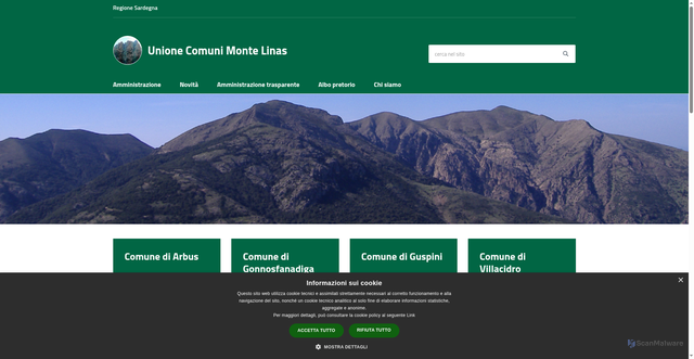 Security scan screenshot of https://www.unionelinaspiscinas.it