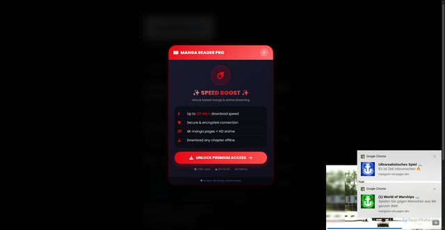 Security scan screenshot of https://mangazin-vdv.pages.dev/