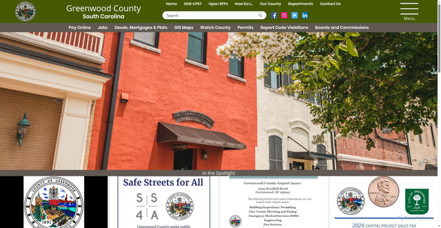 Security scan screenshot of https://www.greenwoodcounty-sc.gov/
