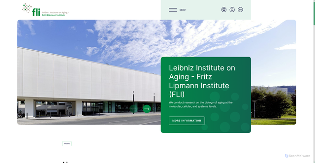 Security scan screenshot of https://www.leibniz-fli.de/