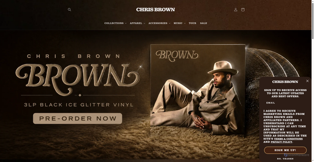 Security scan screenshot of https://chrisbrownworldstore.com/?srsltid=AfmBOorOniA9NQVc2RCj85vAah-CaJRDUoSoZFRxGTyeRcUcXfARJm99