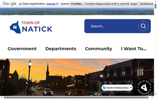 Security scan screenshot of https://natickma.gov/