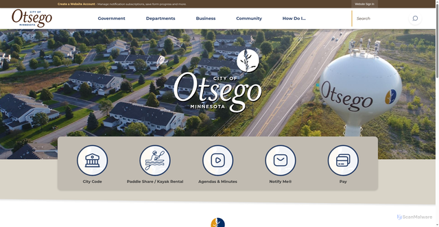 Security scan screenshot of https://otsegomn.gov/