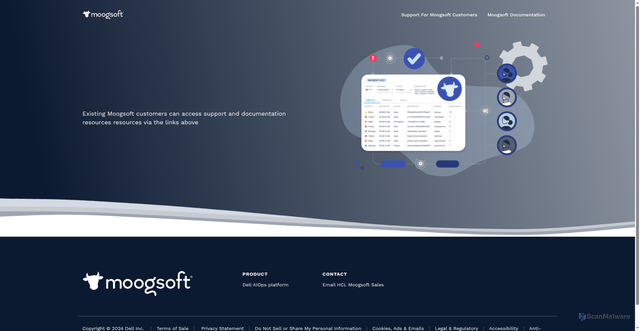 Security scan screenshot of https://moogsoft.ai