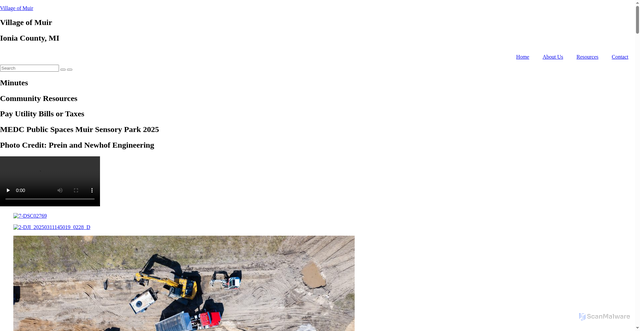 Security scan screenshot of https://villageofmuirmi.gov/