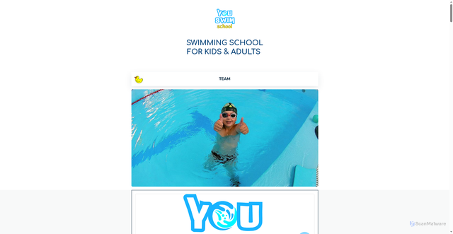 Security scan screenshot of https://youswim.org/