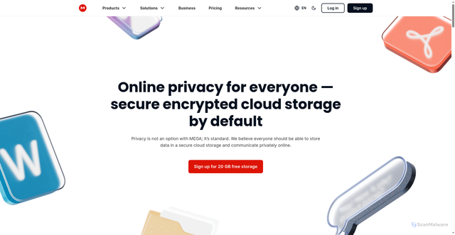 Security scan screenshot of https://lu.api.mega.co.nz