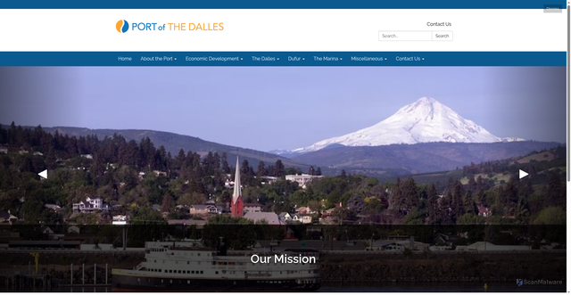 Security scan screenshot of https://www.portofthedalles.gov/