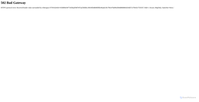 Security scan screenshot of https://my.dish.com