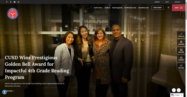 Security scan screenshot of https://www.compton.k12.ca.us/