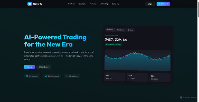 Security scan screenshot of https://osyspc.pro/