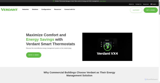Security scan screenshot of https://verdant.co