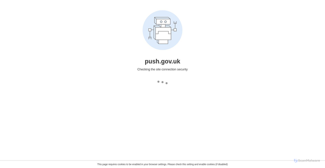 Security scan screenshot of http://www.push.gov.uk/
