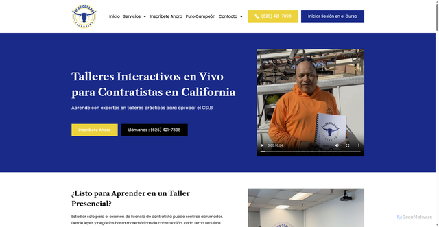 Security scan screenshot of https://licenciabluecollar.com/?p=70