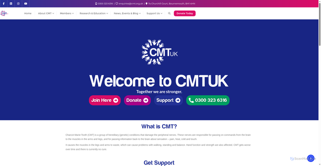 Security scan screenshot of https://www.cmt.org.uk/