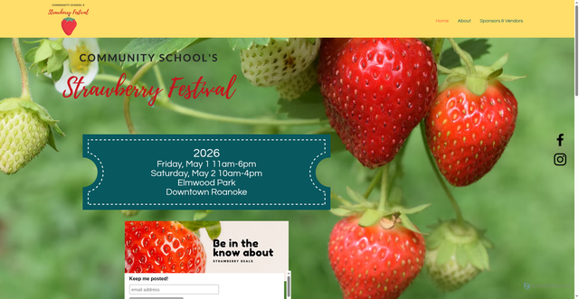 Security scan screenshot of https://www.strawberryfestivalroanoke.org/