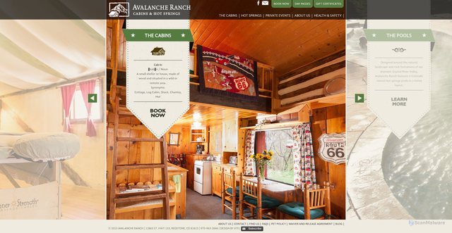 Security scan screenshot of https://avalancheranch.com/