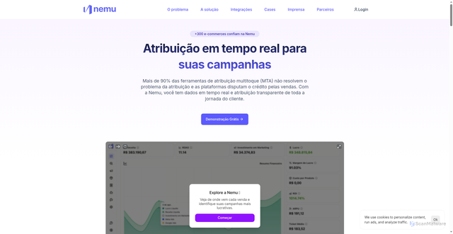 Security scan screenshot of https://nemu.com.br