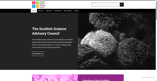 Security scan screenshot of http://www.scottishscience.org.uk/