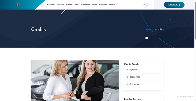 Security scan screenshot of https://bank.ctznba.net/alpha-bank/credits