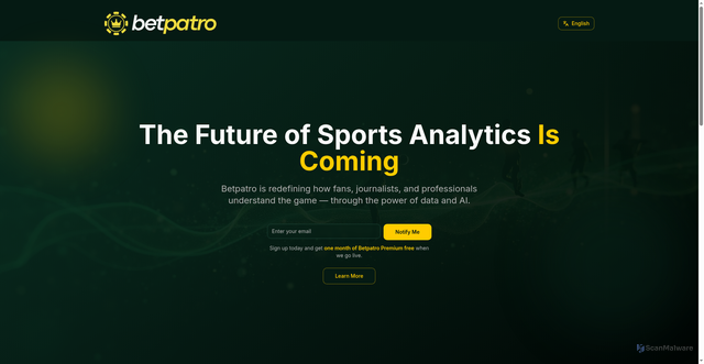 Security scan screenshot of http://betpatro.tech/
