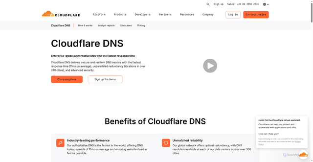 Security scan screenshot of https://holly.ns.cloudflare.com