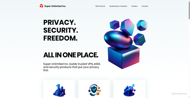 Security scan screenshot of https://superunlimited.com