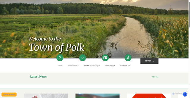 Security scan screenshot of https://townofpolk-wi.gov/