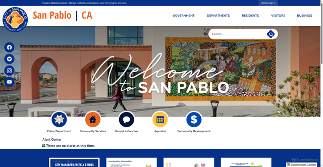 Security scan screenshot of https://sanpabloca.gov/